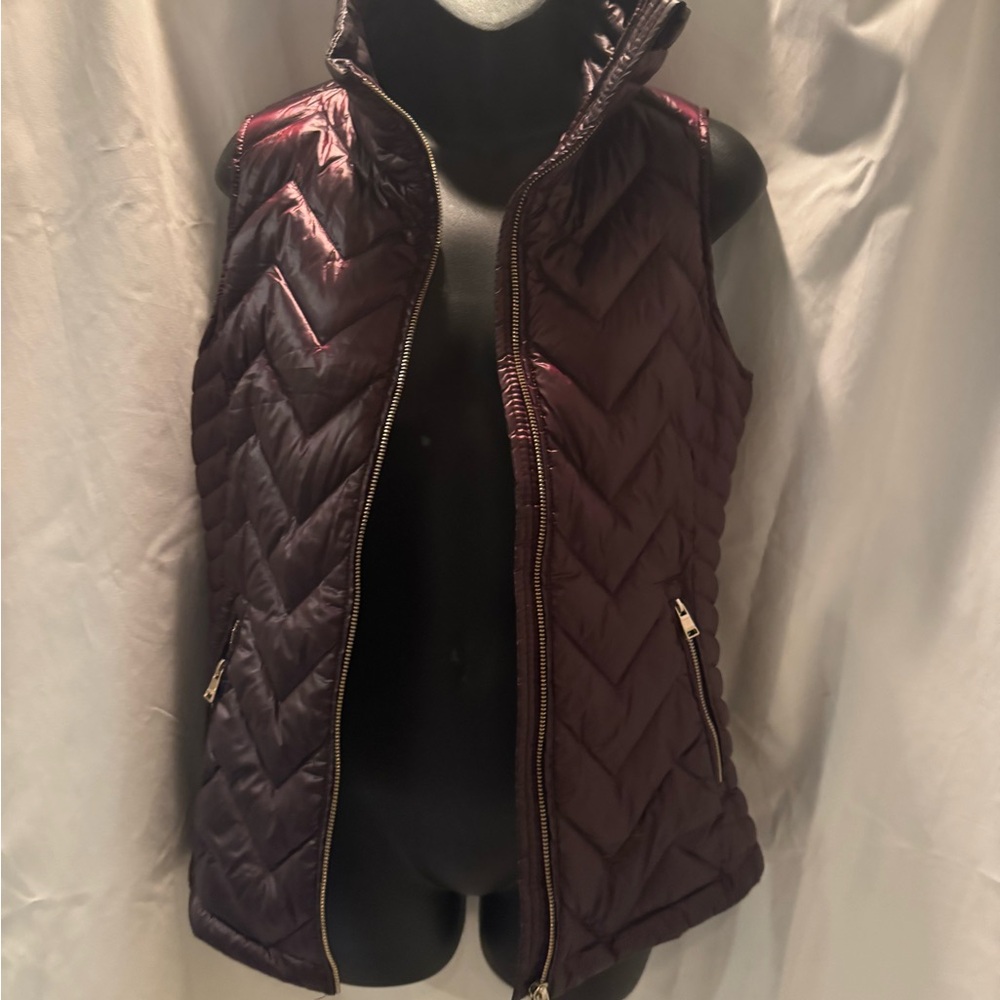 Calvin Klein Metallic Purple Quilted Vest
